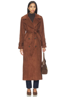 SNDYS - Sutton Faux Suede Trench Coat