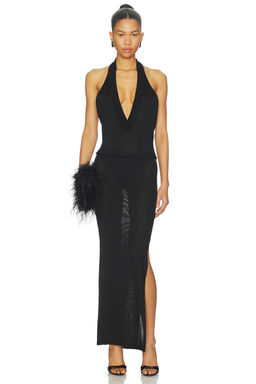 THE ATTICO - Deep V Midi Dress