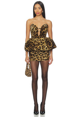 The New Arrivals by Ilkyaz Ozel - Lia Cotton Peplum Mini Dress