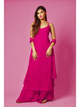 Label Aishwaryrika - LABEL AISHWARYRIKAa Love Potion Chikankari Kurta (Set of 3)