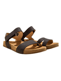 El Naturalista - Brown Embellished Leather Sandals
