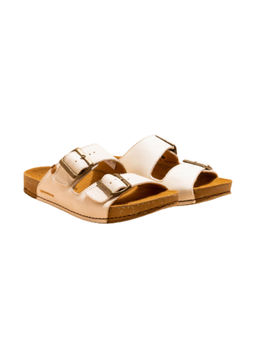 El Naturalista - White Embellished Leather Sandals