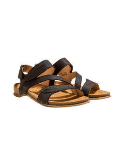 El Naturalista - Brown Embellished Leather Sandals