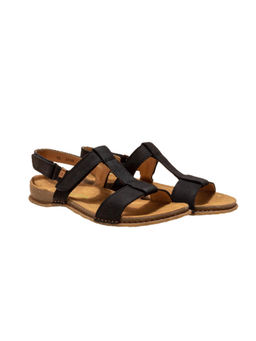 El Naturalista - Brown Embellished Leather Sandals
