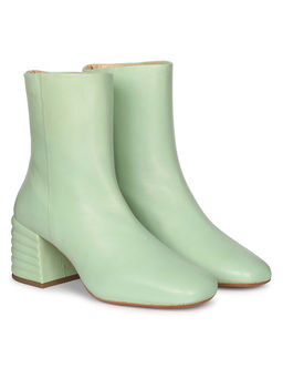 Saint G - Green Distress Leather High Ankle Casual Boots