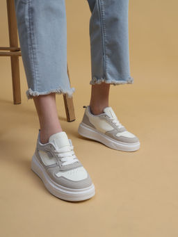 Truffle Collection - Grey Solid Casual Sneakers