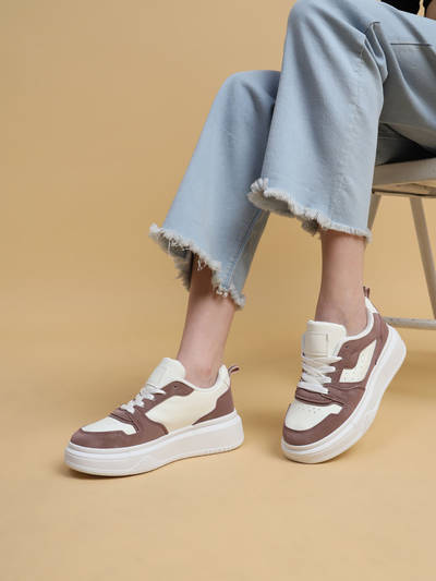 Maroon Solid Casual Sneakers