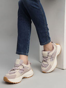 Truffle Collection - Pink Solid Casual Sneakers