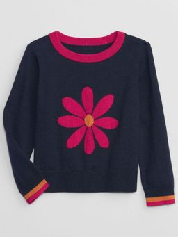 GAP - Girls Floral Detail Round Neck Sweater