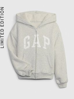 GAP - Girls Hooded Zip-Front Logo Sweatshirt