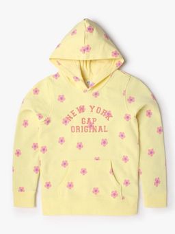 GAP - Girls Hooded Floral Printed Sweatshirt