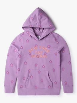 GAP - Girls Hooded Floral Printed Sweatshirt