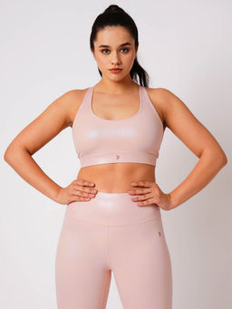 BODD ACTIVE - Peach Holo Sports Bra