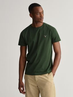 GANT - Men Green Solid Regular Fit T-Shirt