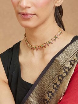 Fabindia - Women Multi-Color Metal Short Necklace
