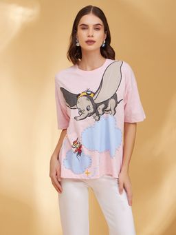 Kazo - Dumbo Disney Printed T-Shirt with Pearls