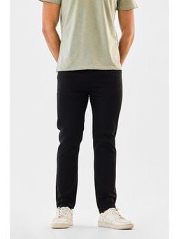 Snitch - Black Solid Slim Fit Casual Jeans for Men