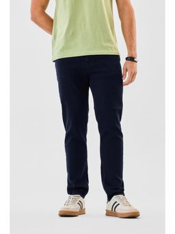 Snitch - Navy Washed Slim Fit Casual Jeans for Men