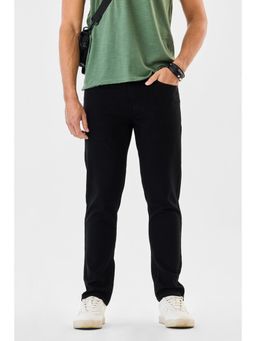 Snitch - Black Washed Slim Fit Casual Jeans for Men