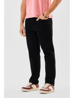 Snitch - Black Washed Straight Fit Casual Jeans for Men