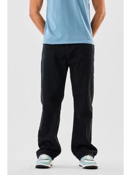 Snitch - Black Denim Straight Fit Casual Jeans for Men