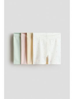 H&M - Girls Green 4-pack cotton cycling shorts