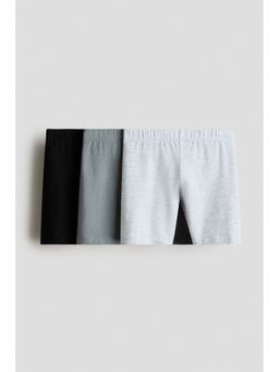 H&M - Girls Black 3-pack cycling shorts