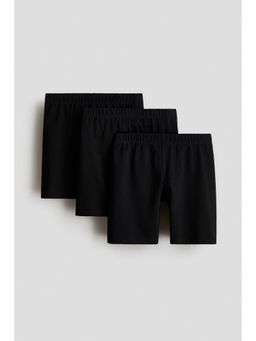 H&M - Girls Black 3-pack cycling shorts