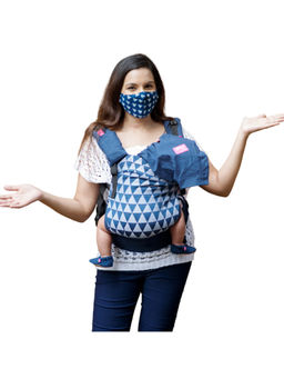Anmol Baby Carriers - Ergonomic Baby Carrier, 4 Carry Ways, 3-20Kg, 4 Years, Navy Blue