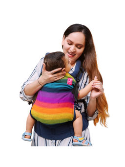 Anmol Baby Carriers - Ergonomic Baby Carrier, 4 Carry Ways, 3-20Kg, 4 Years, Multi-Color