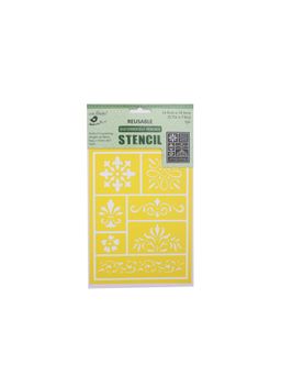 Little Birdie - Reusable Silk Screen Self Adhesive Stencil - fleur-de-lis, 5.7inch X 7.6inch