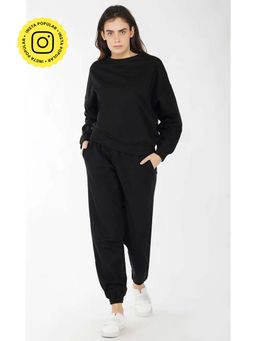 The Clothing Factory - Soft Touch Cotton Fleece Sweatshirt - Black