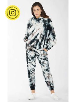 The Clothing Factory - Black-White Tie & Dye Joggers