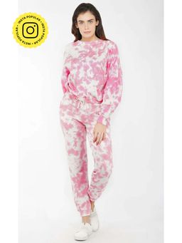 The Clothing Factory - Pink-White Tie & Dye Over-Sized Sweatshirt