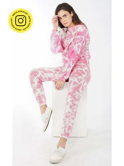 The Clothing Factory - Pink-White Tie & Dye Joggers