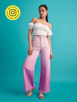 The Clothing Factory - Purple Ombre Denim Jeans