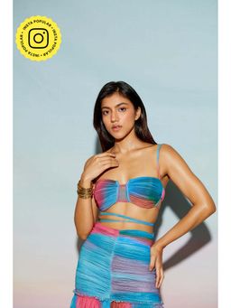 The Clothing Factory - Ruched Bralette Top with Tie Up Detail