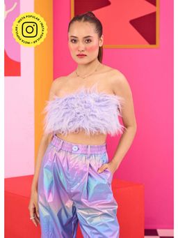 The Clothing Factory - Emily In Paris Lavender Fur Tube Top