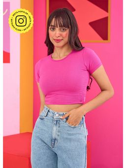 The Clothing Factory - Emily In Paris Pink Baby Crop Top