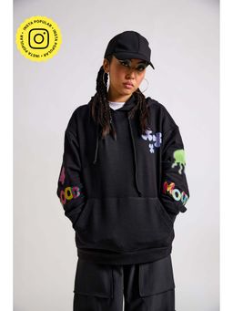 The Clothing Factory - Good Mood Oversized Black Hoodie
