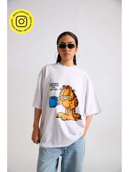 The Clothing Factory - Garfield Insert Coffee To Begin Oversized T-Shirt