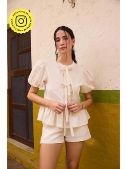 The Clothing Factory - Women Cotton Off White Comfortable Top