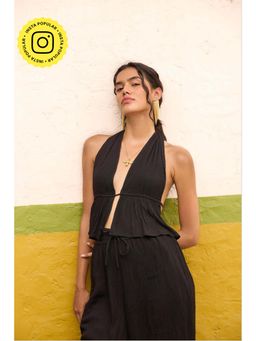 The Clothing Factory - Women Crepe Black Comfortable Top