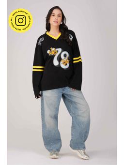 The Clothing Factory - Garfield: 78Th Athletics Dept Oversized Black T-Shirt