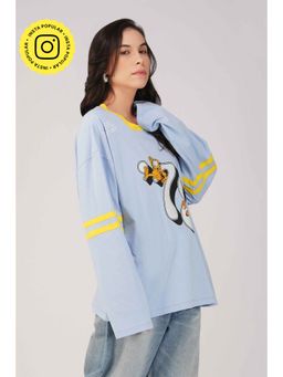 The Clothing Factory - Garfield: 78Th Athletics Dept Oversized Blue T-Shirt