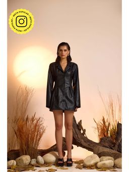 The Clothing Factory - Black Solid Mini Dress