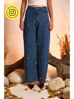 The Clothing Factory - Crystal Studded Denim Jeans