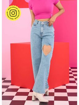 The Clothing Factory - Emily In Paris: Heart Cutout Embellished Jeans