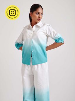 The Clothing Factory - Blue Ombre Oversized Shirt
