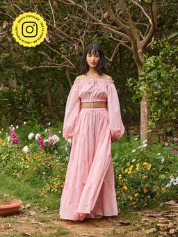 The Clothing Factory - Pink Tiered Maxi Skirt